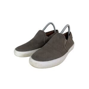 Steve Madden Zarayy Perforated Slip-On Sneakers Size 8.5 Taupe Suede Shoes